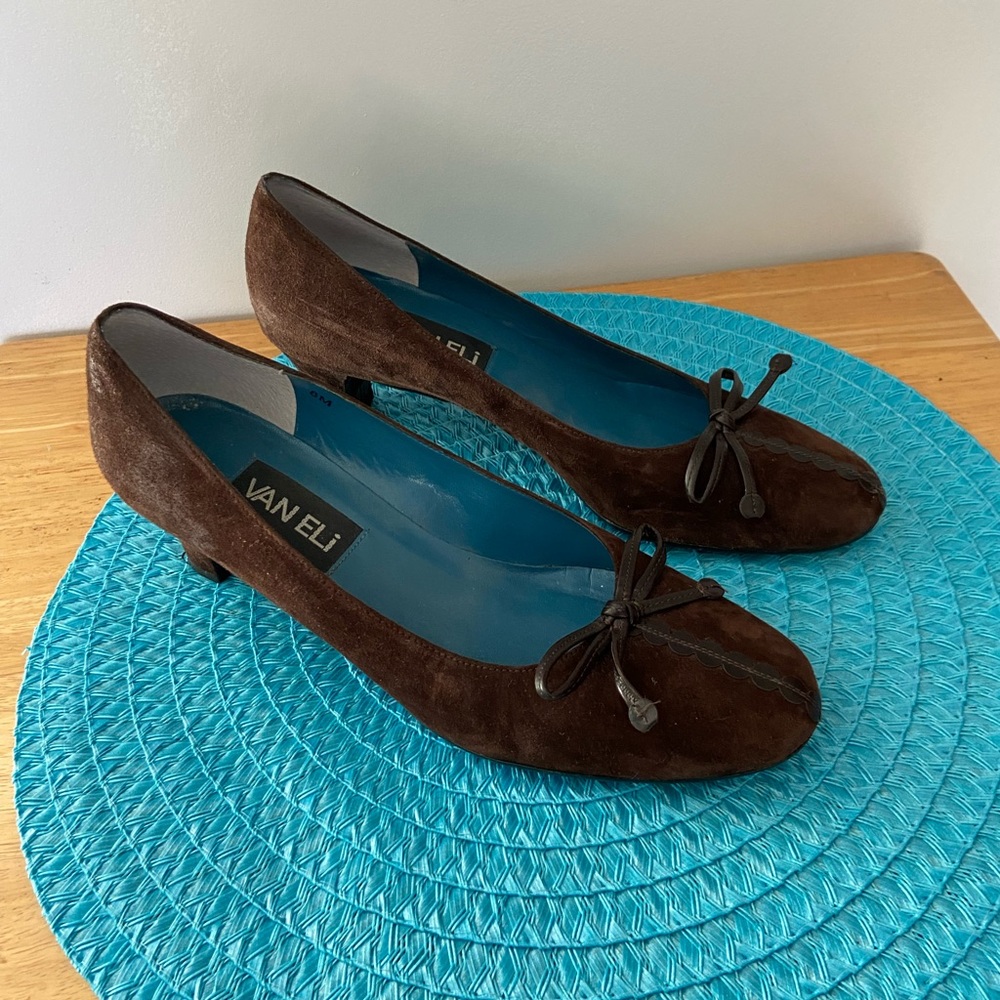 Van Eli Brown Suede Woman’s Dress Shoes